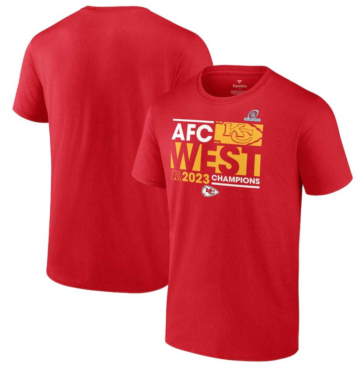 Men's Kansas City Chiefs Red 2023 AFC West Division Champions Big & Tall T-Shirt,We sell and wholesale Men's Kansas City Chiefs Red 2023 AFC West Division Champions Big & Tall T-Shirt on line form chian!